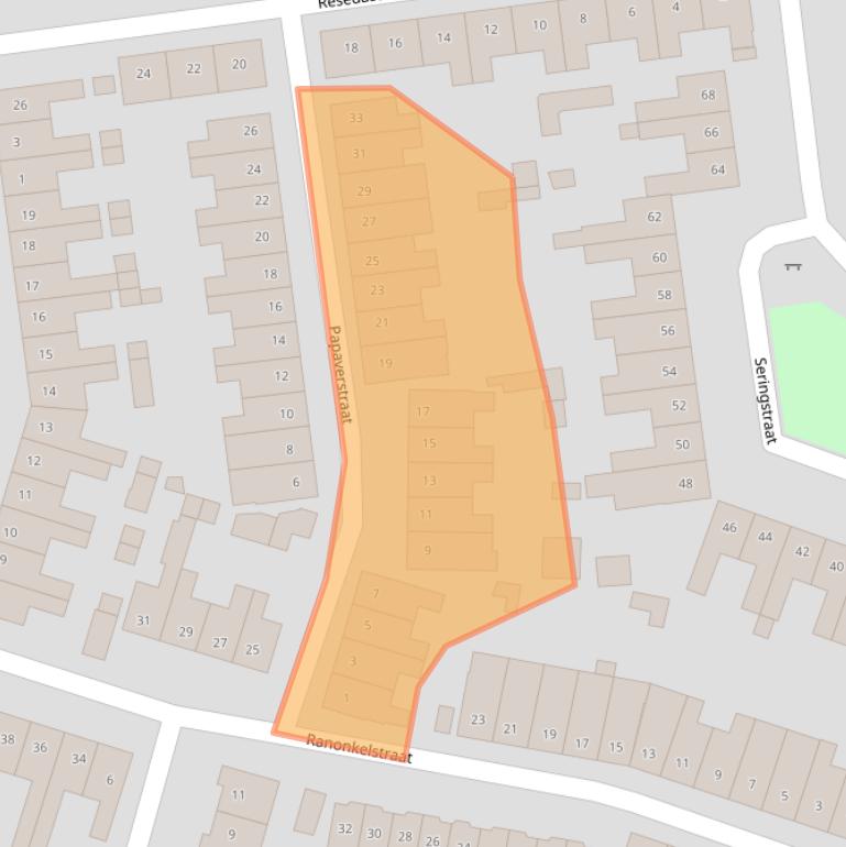 Kaart van postcodegebied 3812XT.
