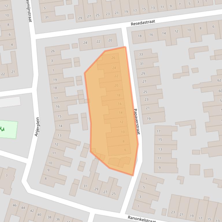 Kaart van postcodegebied 3812XV.