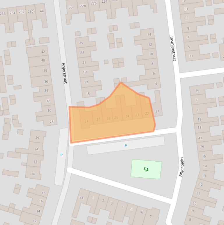 Kaart van postcodegebied 3812ZB.