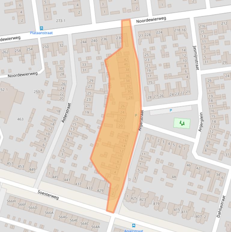 Kaart van postcodegebied 3812ZD.