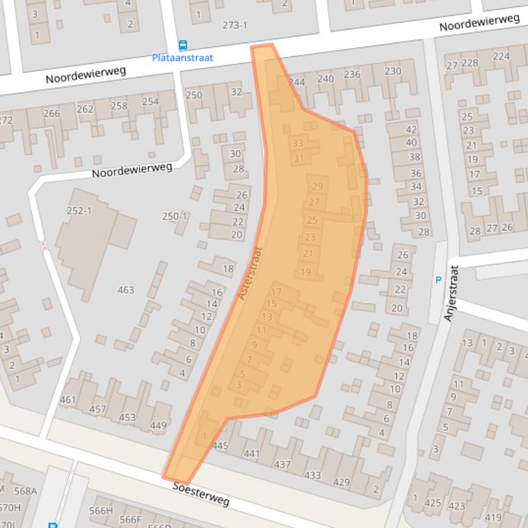 Kaart van postcodegebied 3812ZE.