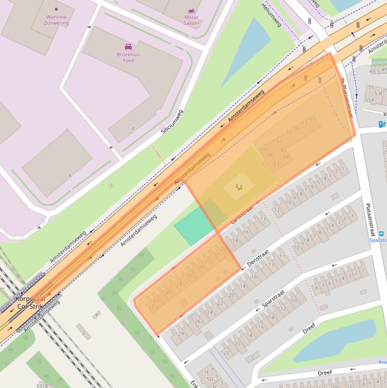 Kaart van postcodegebied 3812ZJ.