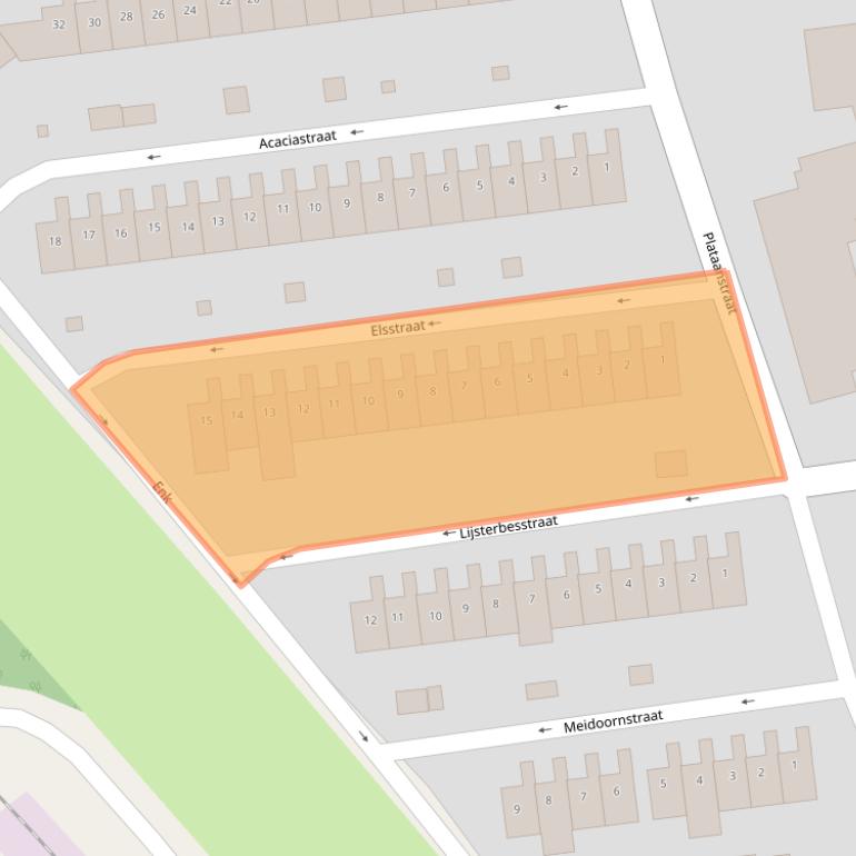 Kaart van postcodegebied 3812ZR.