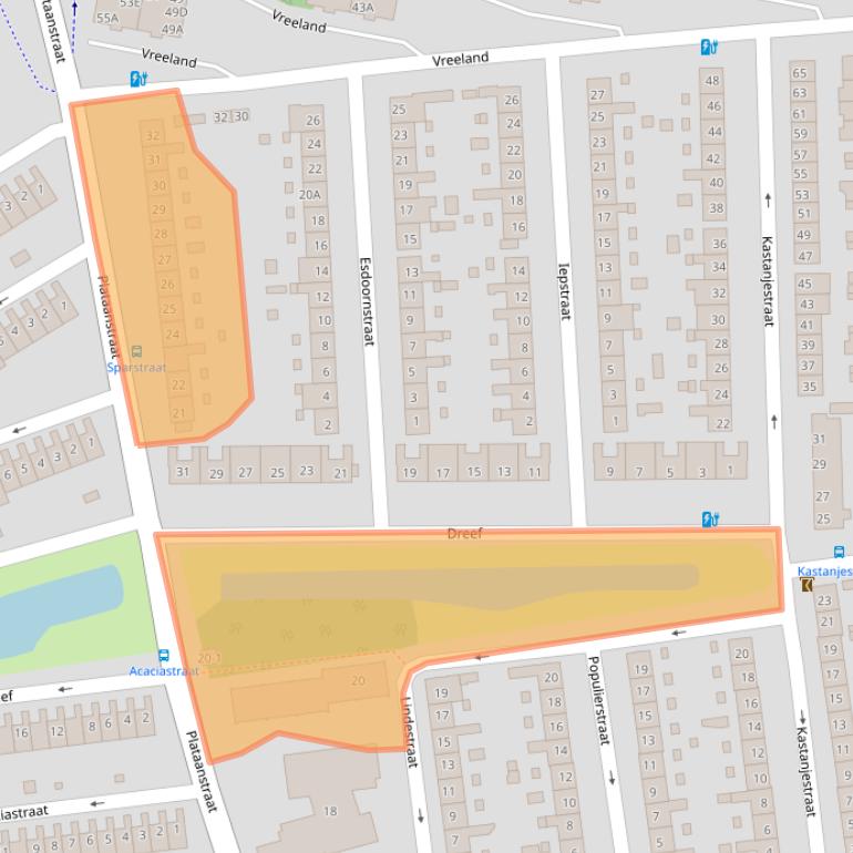 Kaart van postcodegebied 3812ZX.