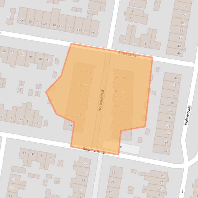 Kaart van postcodegebied 3812ZZ.