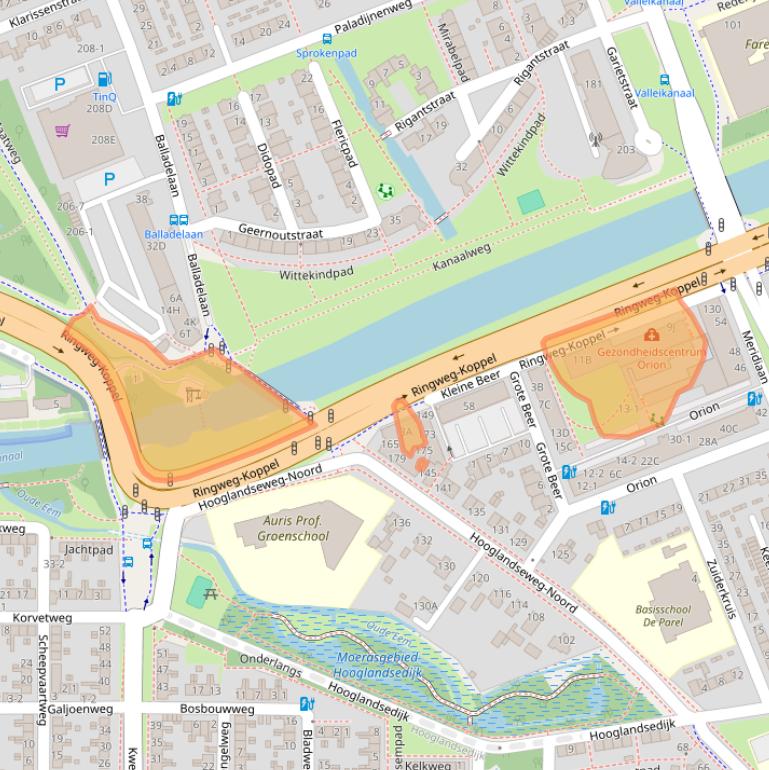 Kaart van postcodegebied 3813BA.
