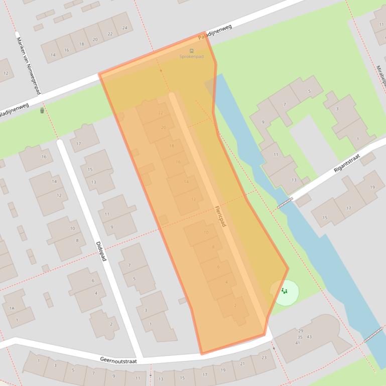 Kaart van postcodegebied 3813BS.