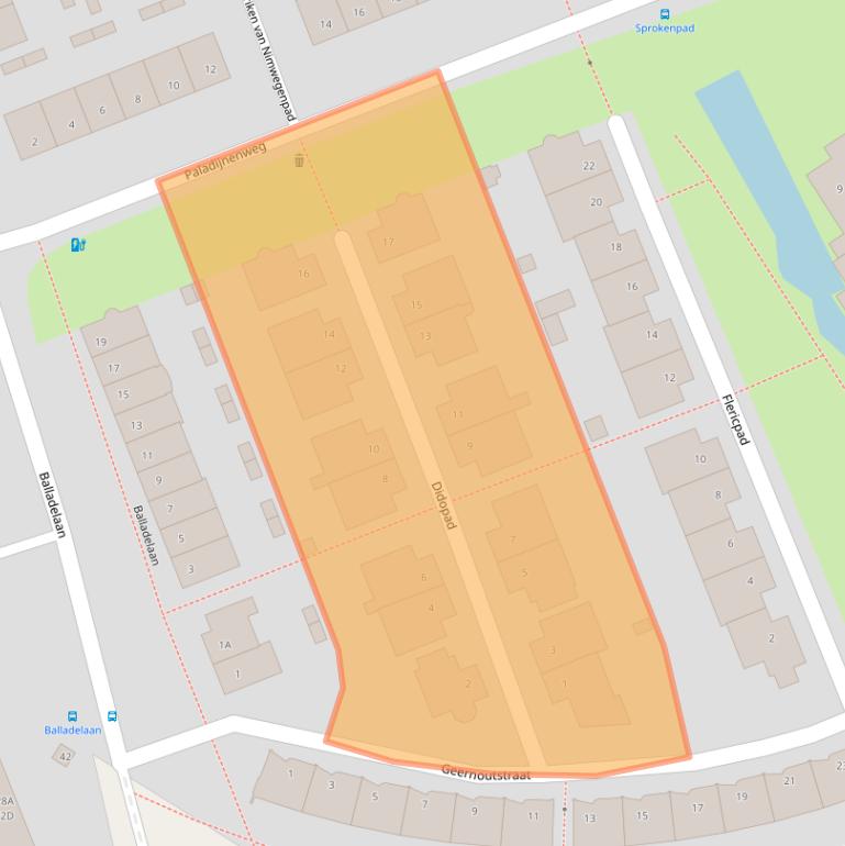 Kaart van postcodegebied 3813BT.