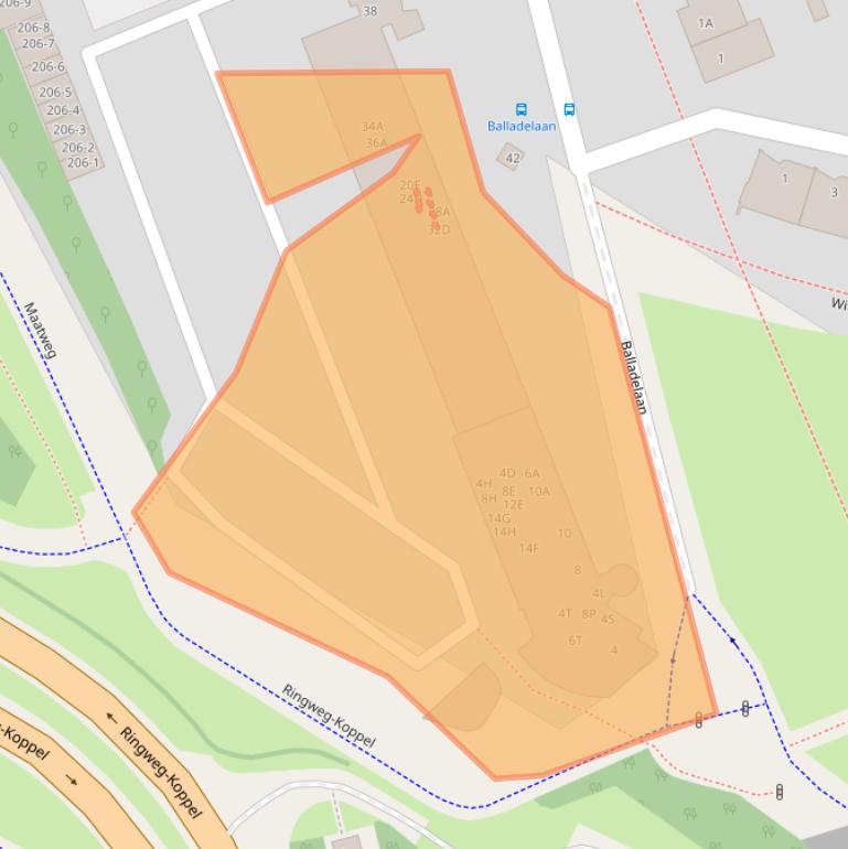 Kaart van postcodegebied 3813CB.