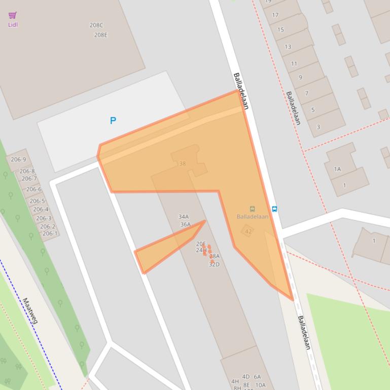 Kaart van postcodegebied 3813CC.