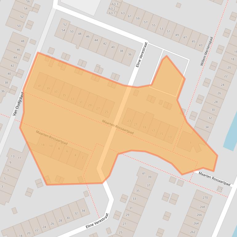 Kaart van postcodegebied 3813CV.