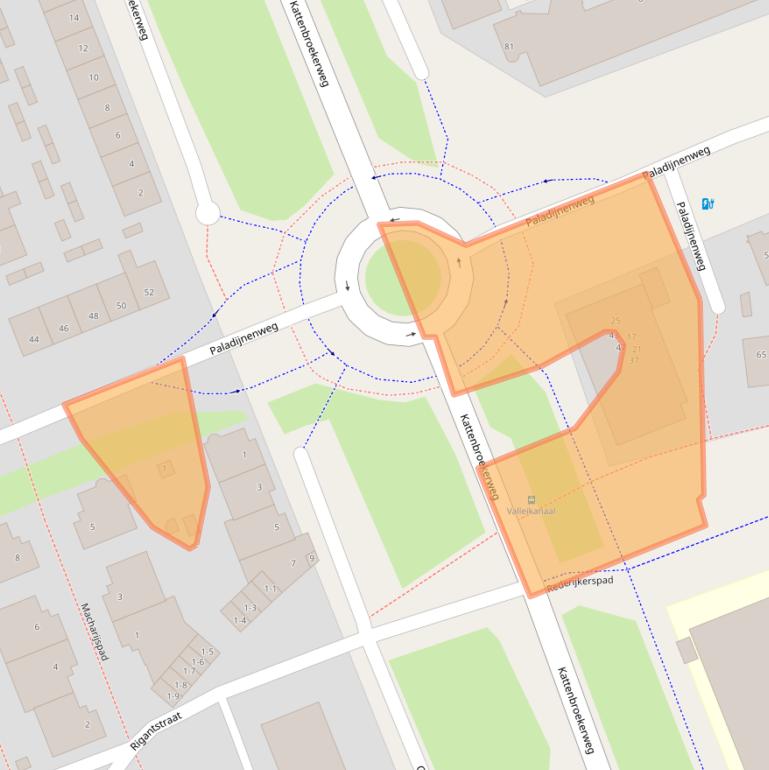 Kaart van postcodegebied 3813DA.