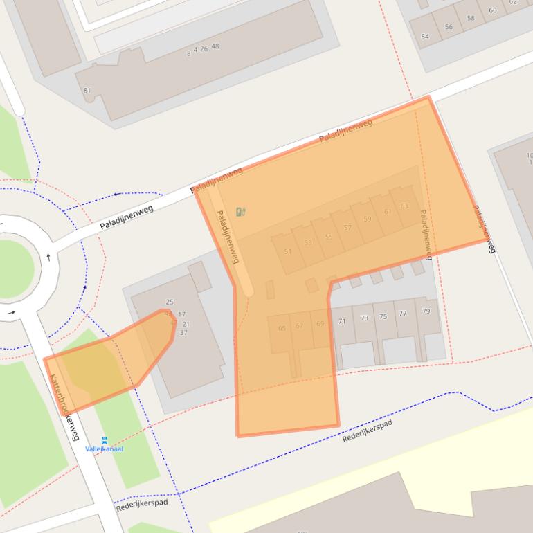 Kaart van postcodegebied 3813DB.