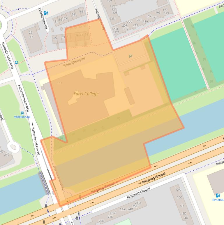 Kaart van postcodegebied 3813DC.