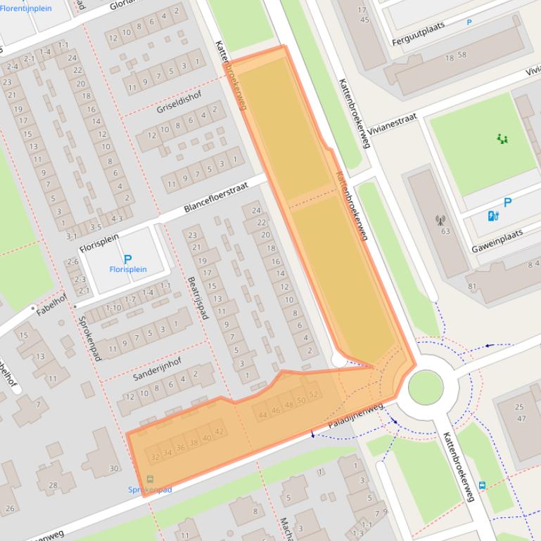 Kaart van postcodegebied 3813DK.