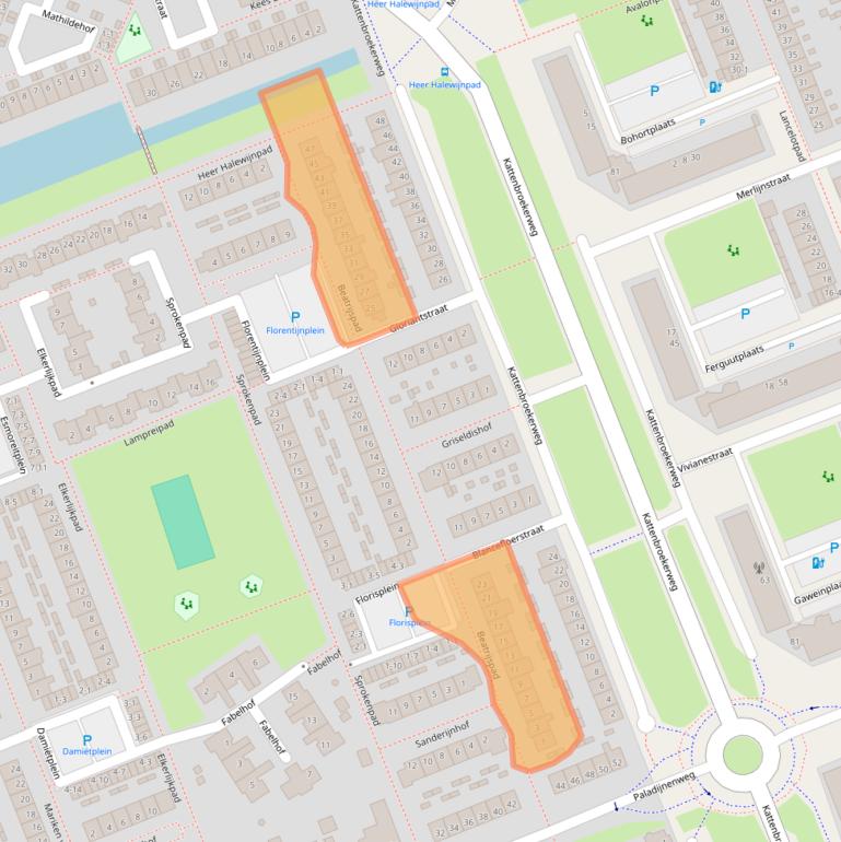 Kaart van postcodegebied 3813DL.