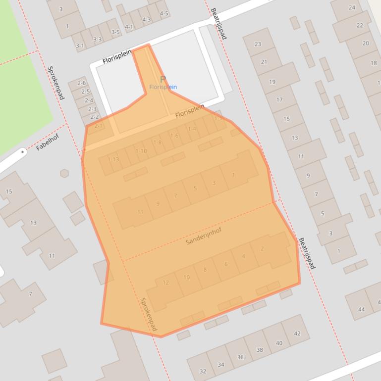 Kaart van postcodegebied 3813DN.