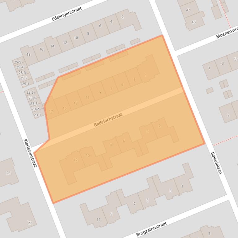 Kaart van postcodegebied 3813DS.