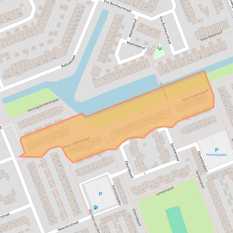 Kaart van postcodegebied 3813DW.