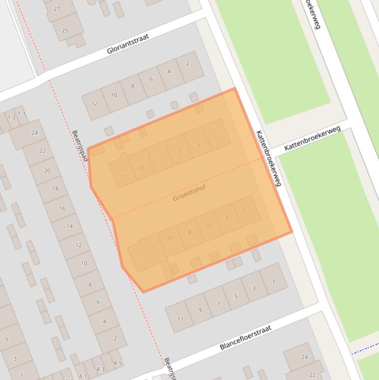 Kaart van postcodegebied 3813EC.