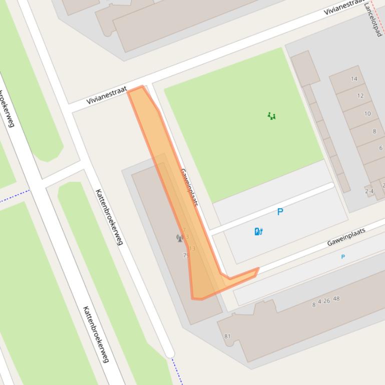 Kaart van postcodegebied 3813EP.