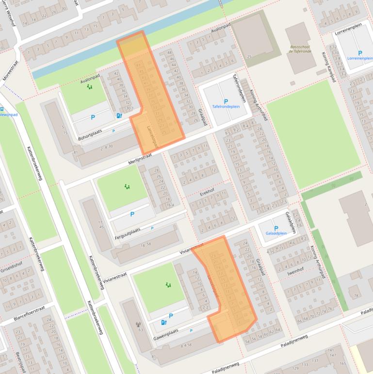 Kaart van postcodegebied 3813EV.