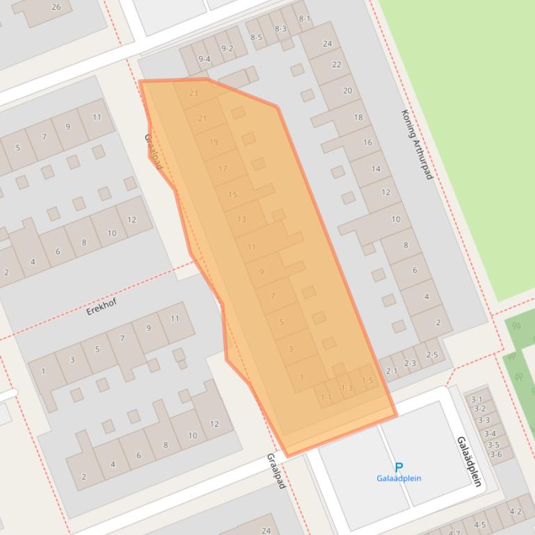 Kaart van postcodegebied 3813GA.