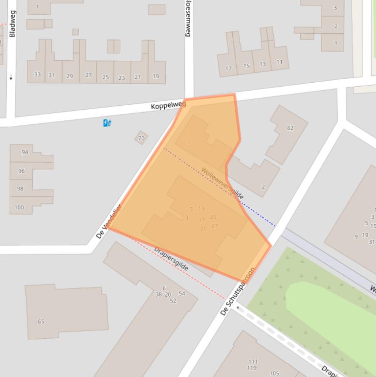 Kaart van postcodegebied 3813GH.