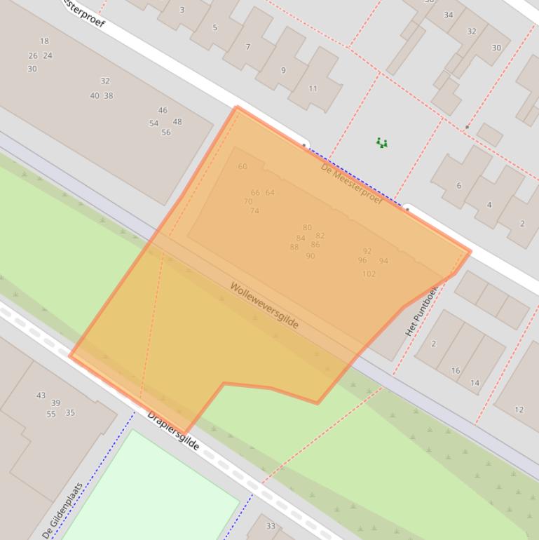 Kaart van postcodegebied 3813GM.