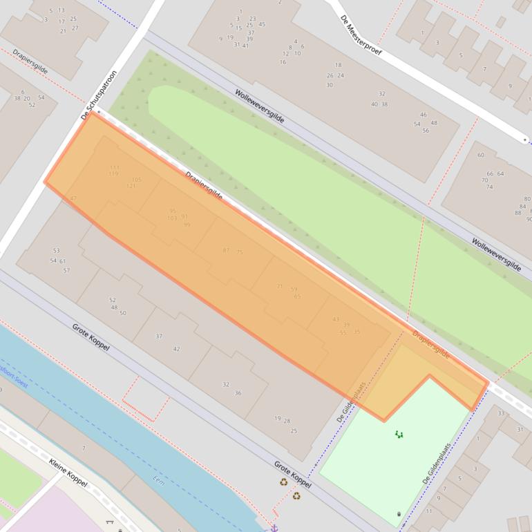 Kaart van postcodegebied 3813GV.