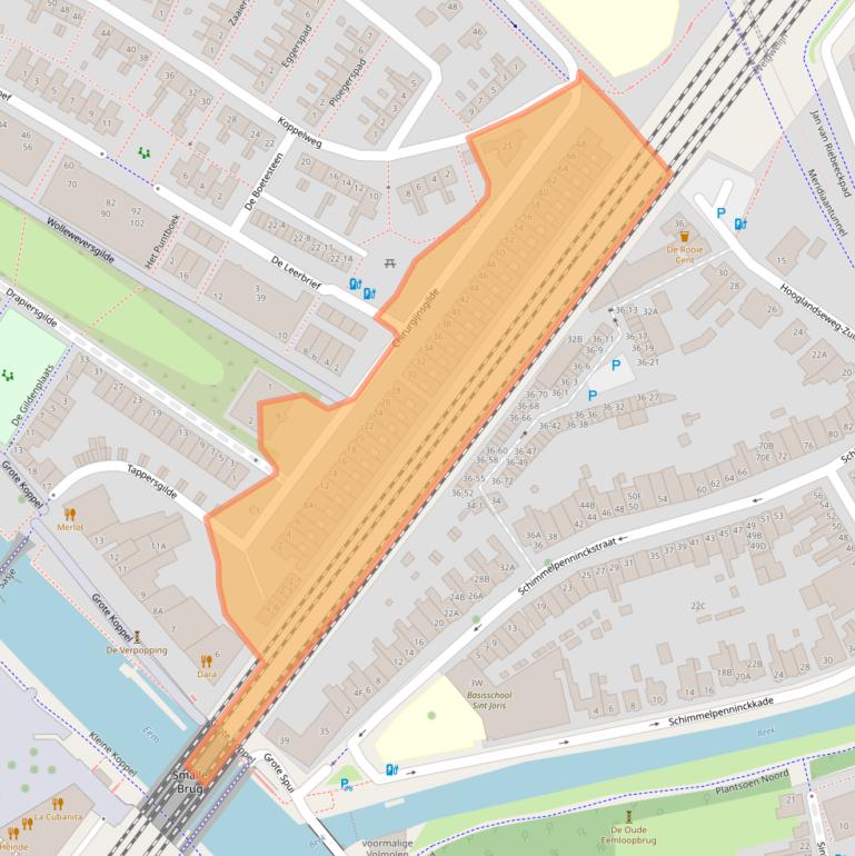 Kaart van postcodegebied 3813GZ.