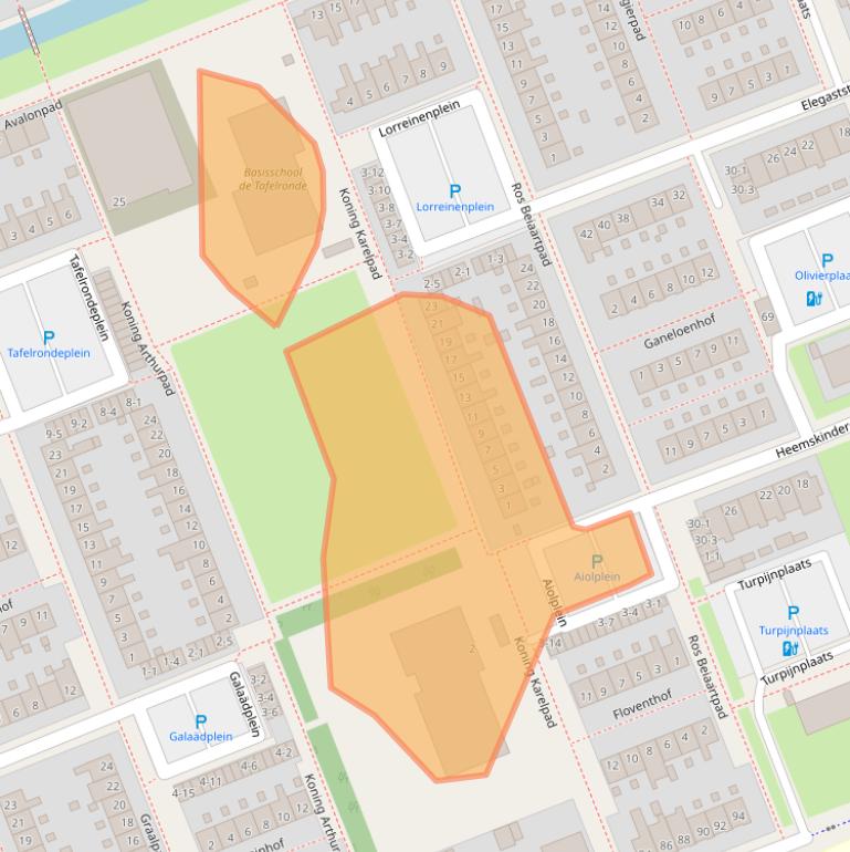 Kaart van postcodegebied 3813HC.
