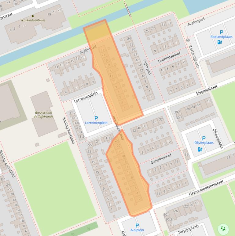 Kaart van postcodegebied 3813HH.