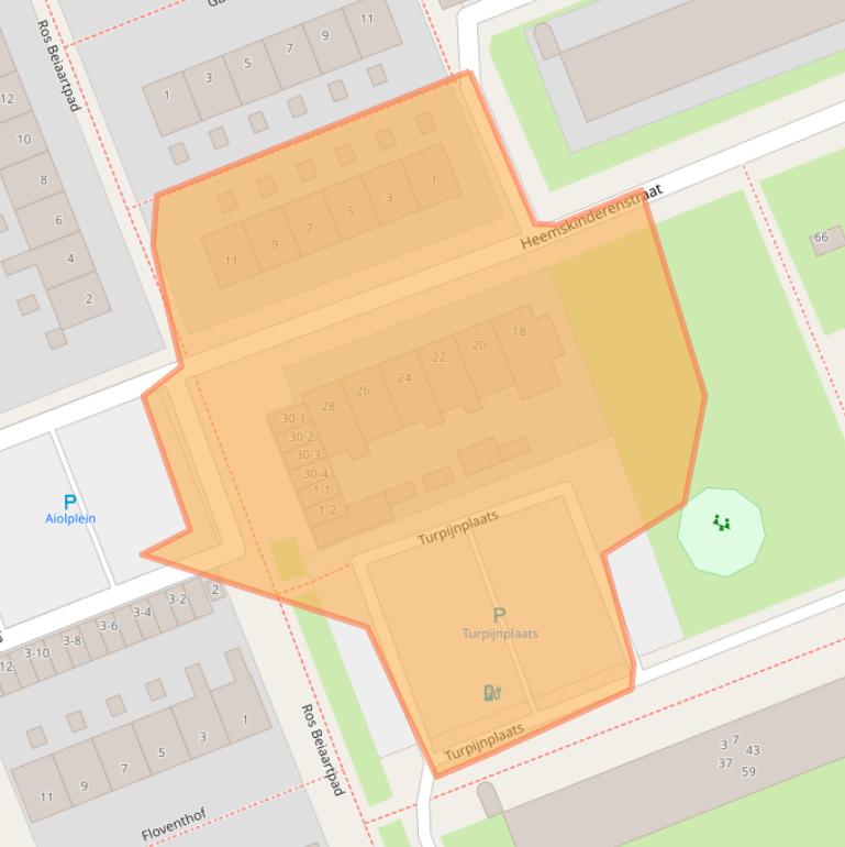 Kaart van postcodegebied 3813HM.