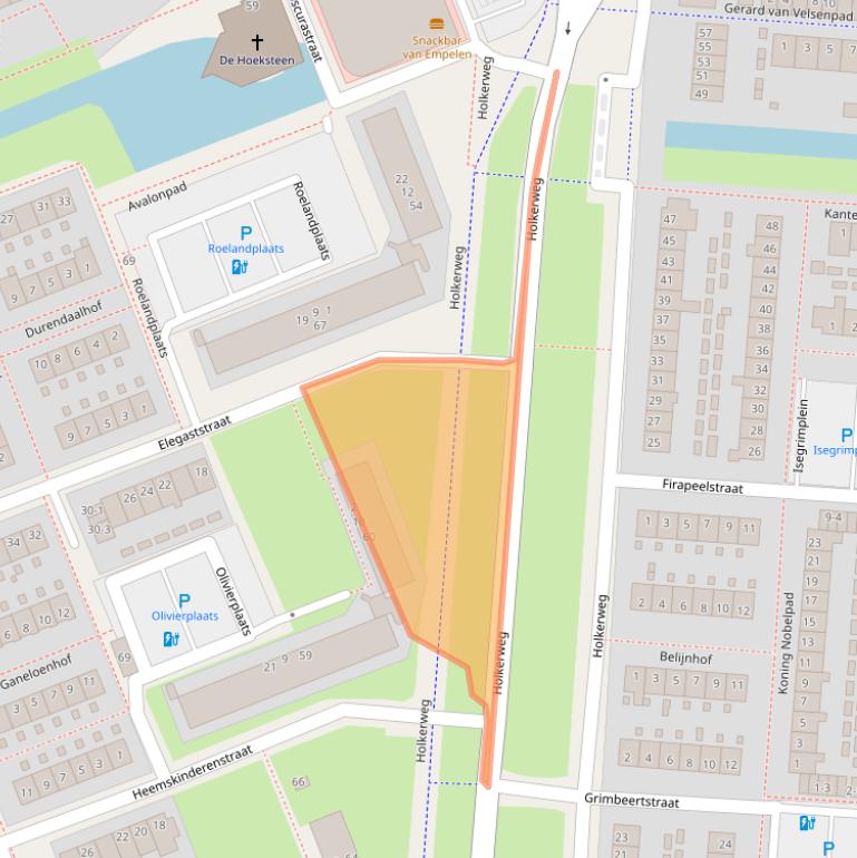 Kaart van postcodegebied 3813JD.