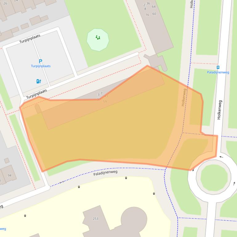 Kaart van postcodegebied 3813JG.