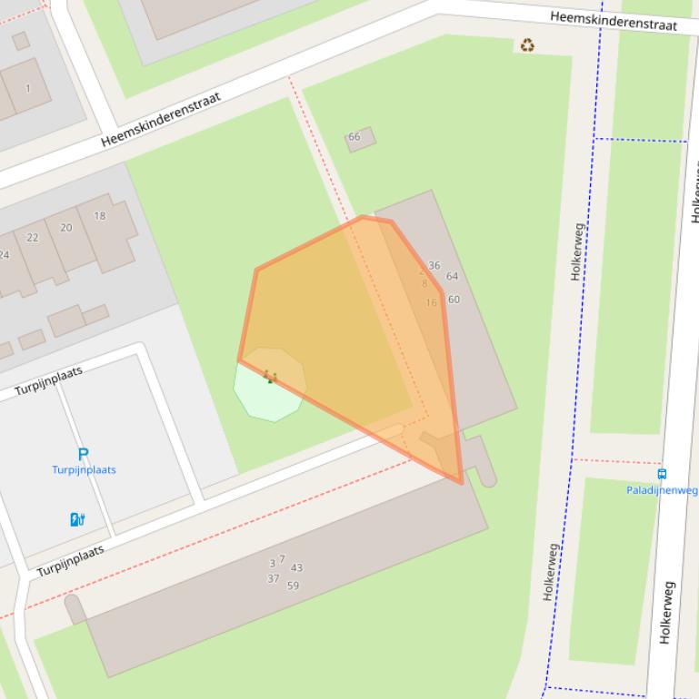 Kaart van postcodegebied 3813JH.