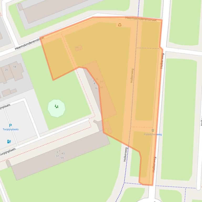 Kaart van postcodegebied 3813JJ.