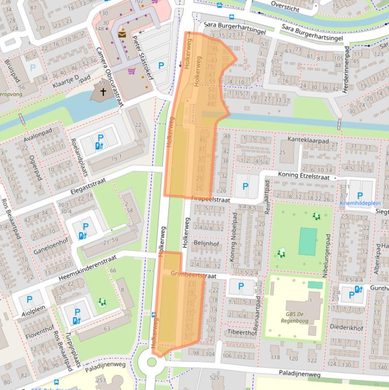 Kaart van postcodegebied 3813KG.