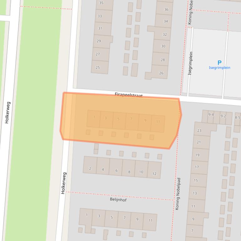 Kaart van postcodegebied 3813KP.