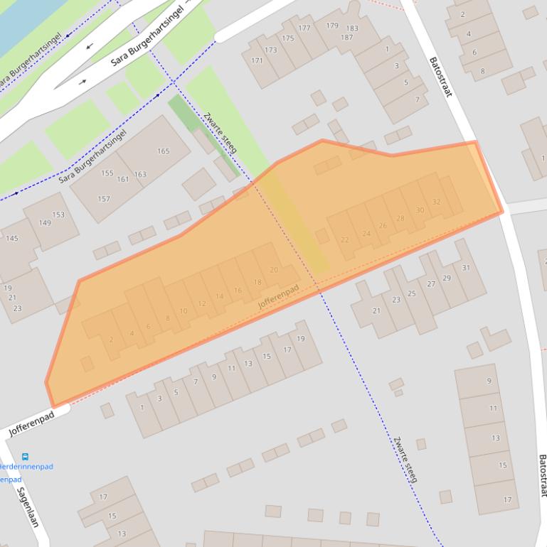 Kaart van postcodegebied 3813LH.