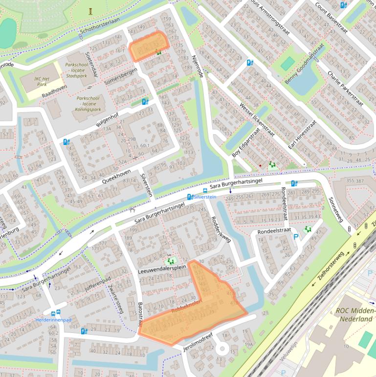 Kaart van postcodegebied 3813LM.