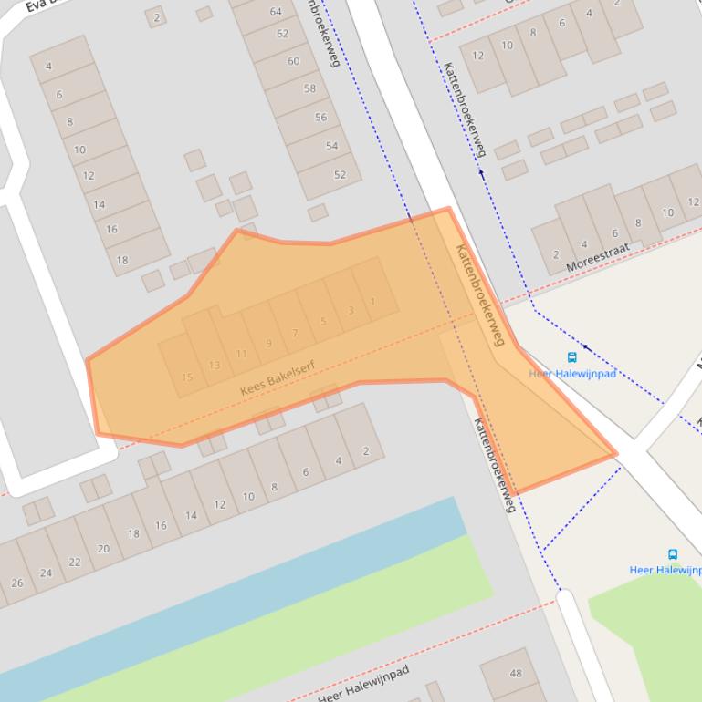 Kaart van postcodegebied 3813MJ.