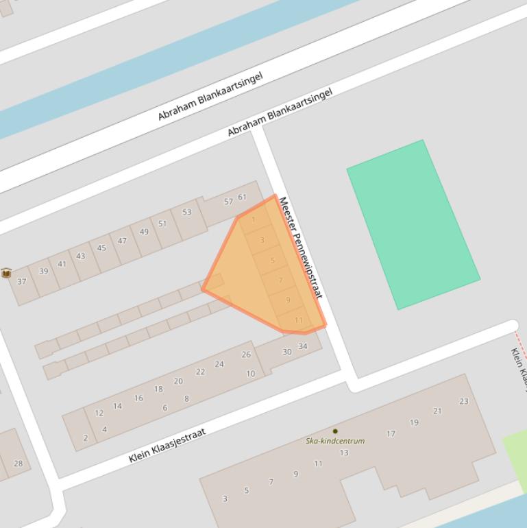Kaart van postcodegebied 3813MZ.