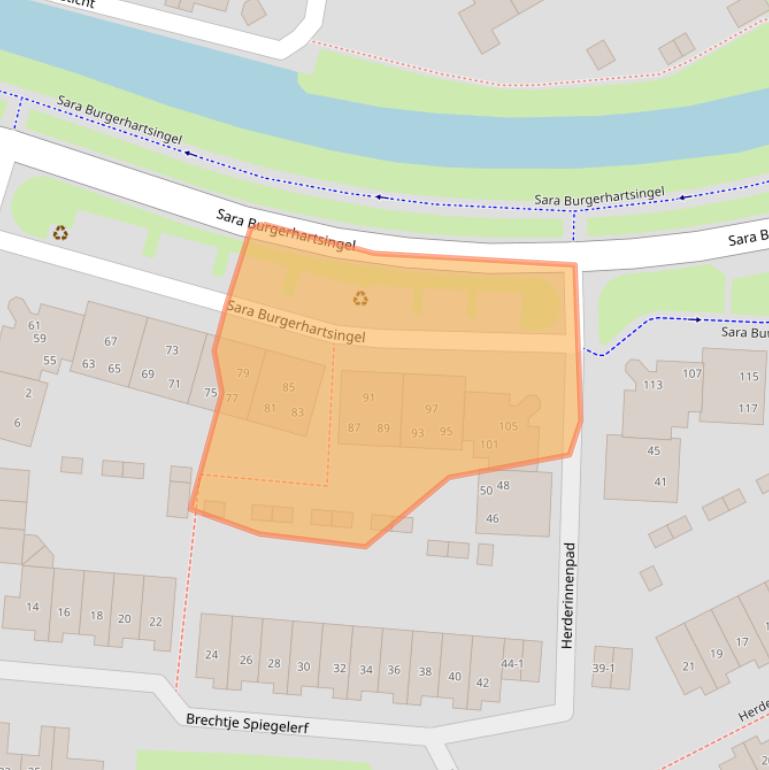 Kaart van postcodegebied 3813ND.