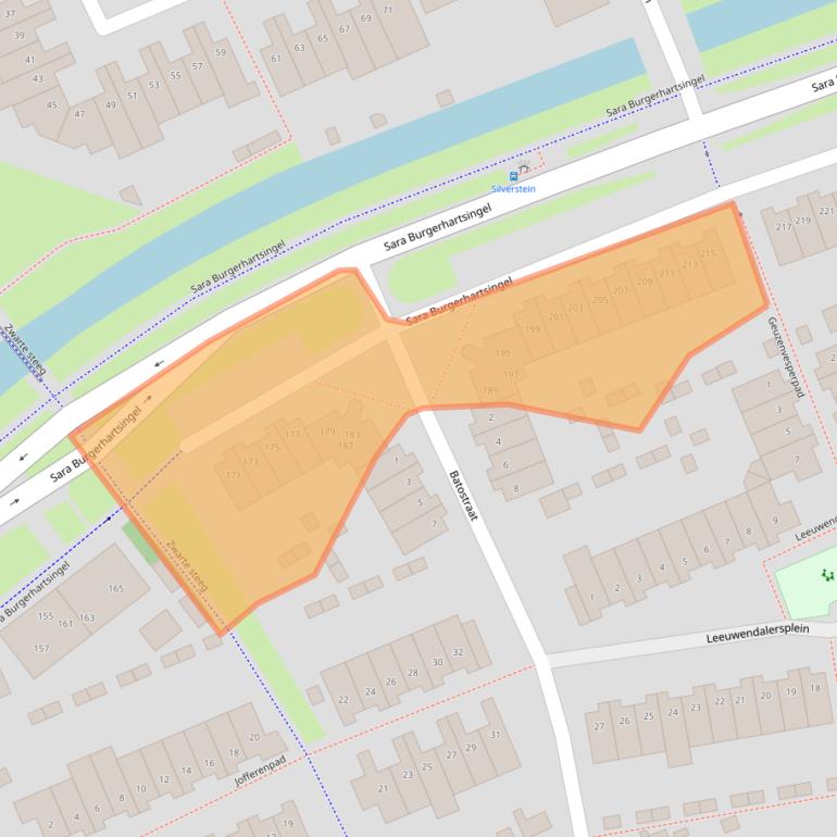 Kaart van postcodegebied 3813NH.