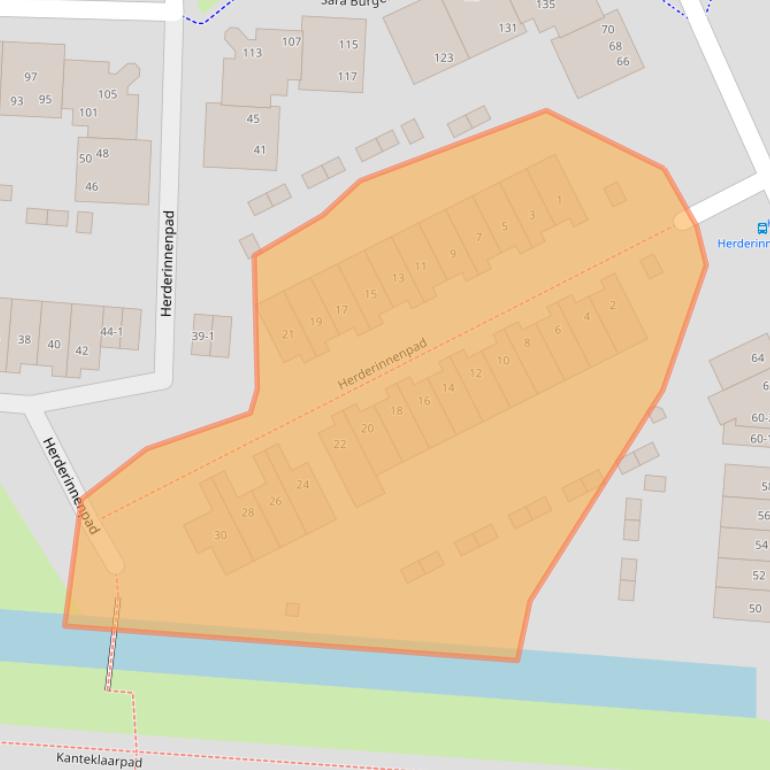 Kaart van postcodegebied 3813NK.