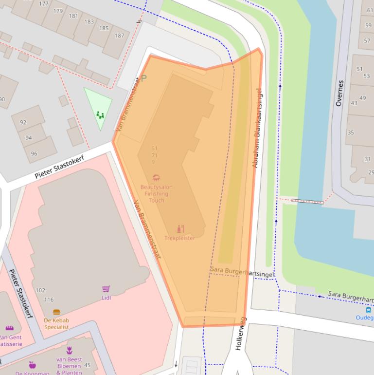 Kaart van postcodegebied 3813PM.