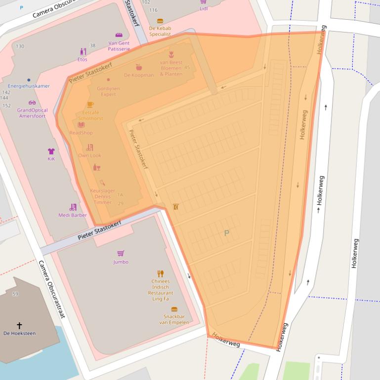 Kaart van postcodegebied 3813PP.