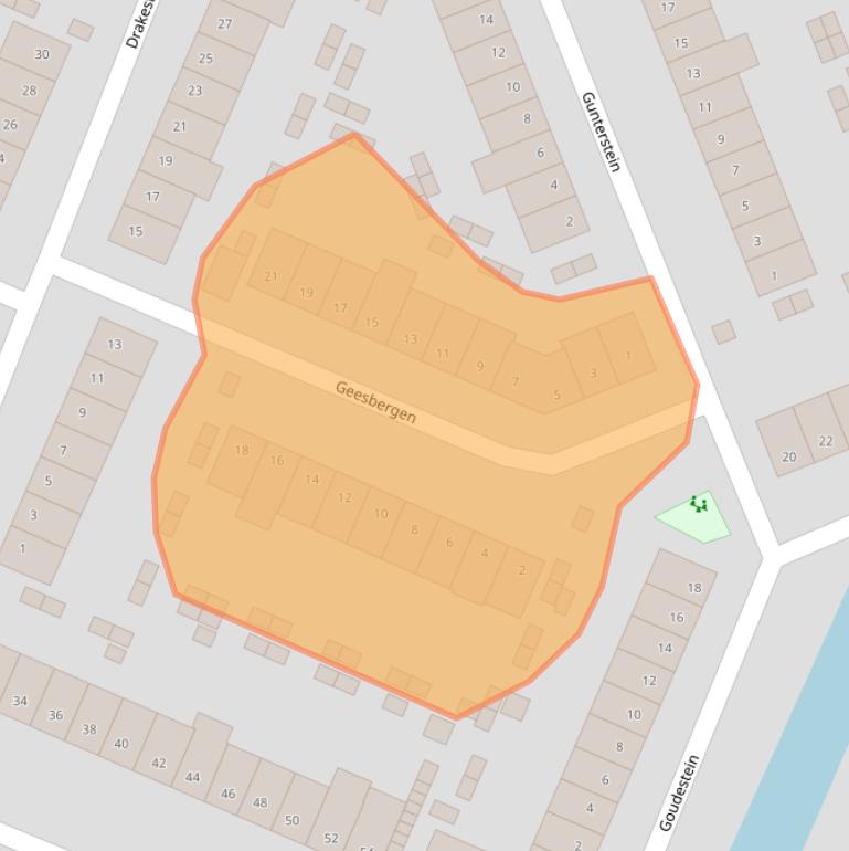 Kaart van postcodegebied 3813RE.